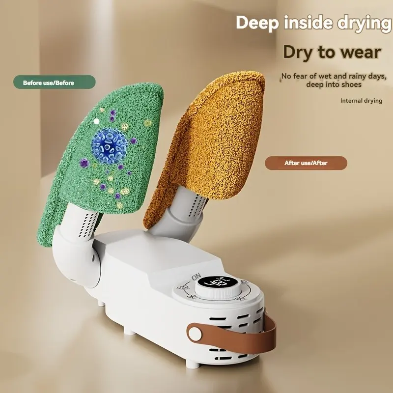 Portable Shoe & Boot Dryer with Odor Eliminator - Foldable Design, US Plug, 110-130V, Ideal for All Footwear 4