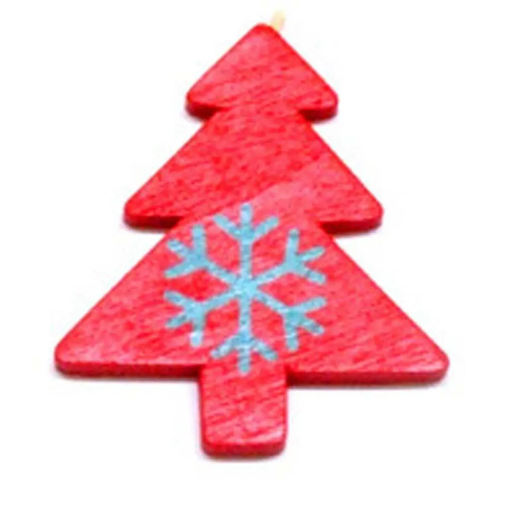 Gisela Graham Wooden Red Christmas Tree Ornament