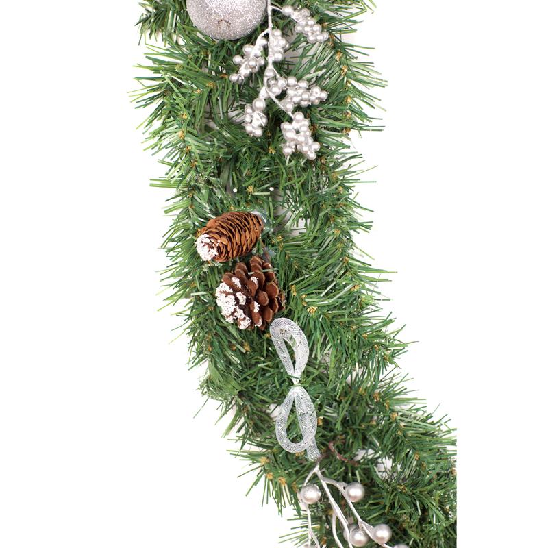 6ft - 9ft or 12ft Decorated Frozen Christmas Garland with Realistic Ice Crystals - Optional Lights 4