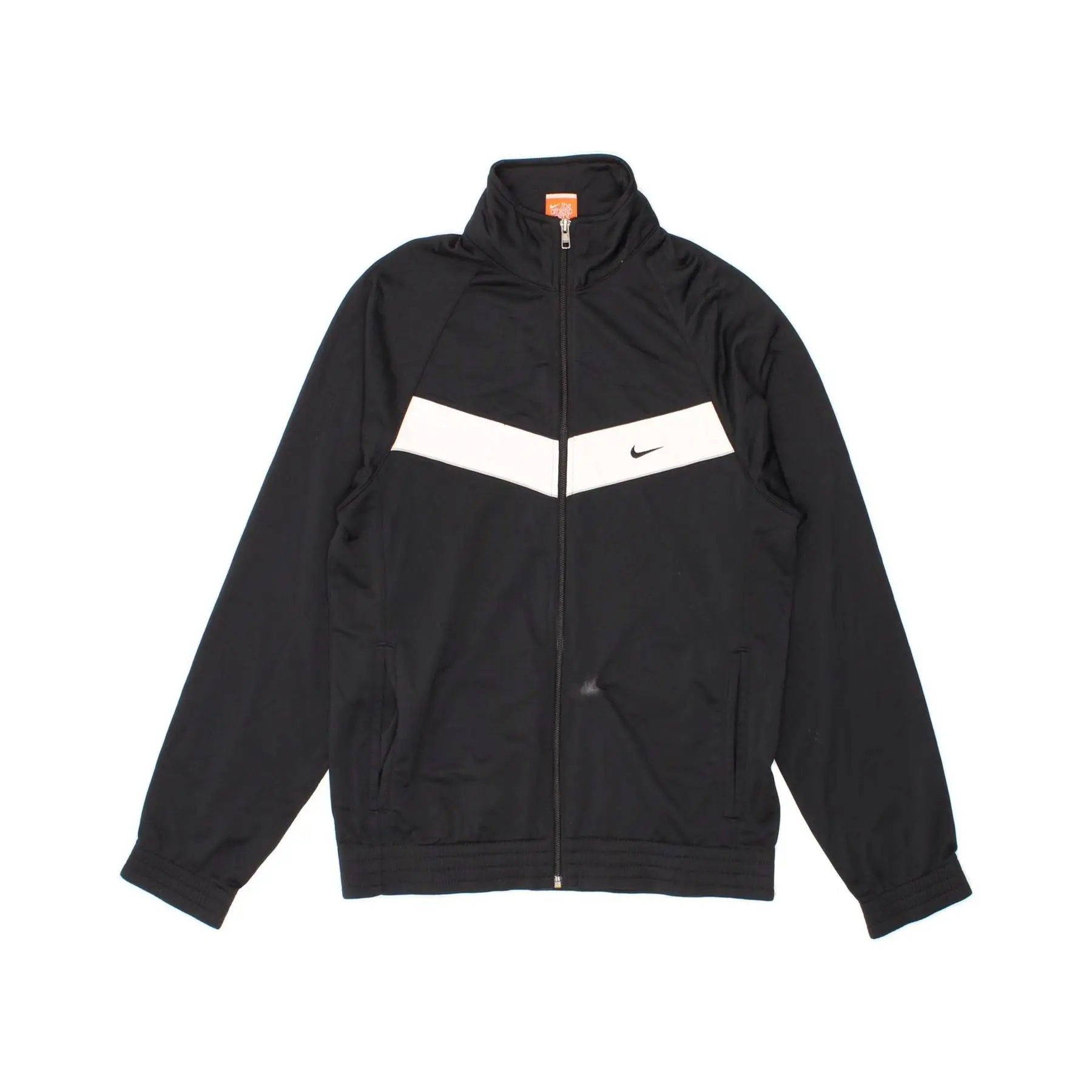 Pre-Owned Vintage NIKE Mens Tracksuit Top Jacket Small Black Colourblock Polyester