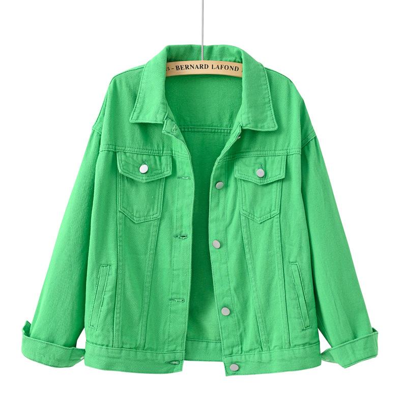 Product Introduction of 2024Spring autumn New Denim Jacket Women Casual Tops Short Coat Female color Jean Jackets Cotton Loose Outerwear Woman Tops 19