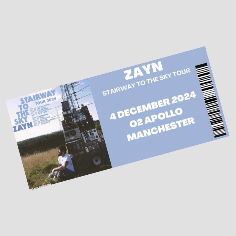 Zayn tour inspired souvenir tickets 4