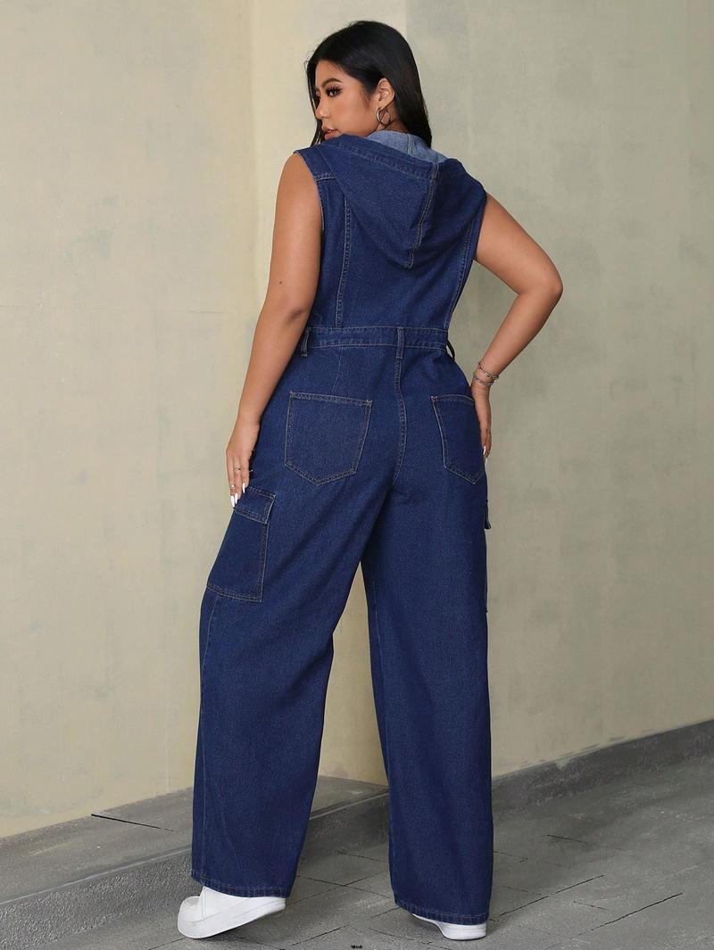 Product Introduction of Jumpsuit Casual Summer ICON Women's Hooded Jeans 11