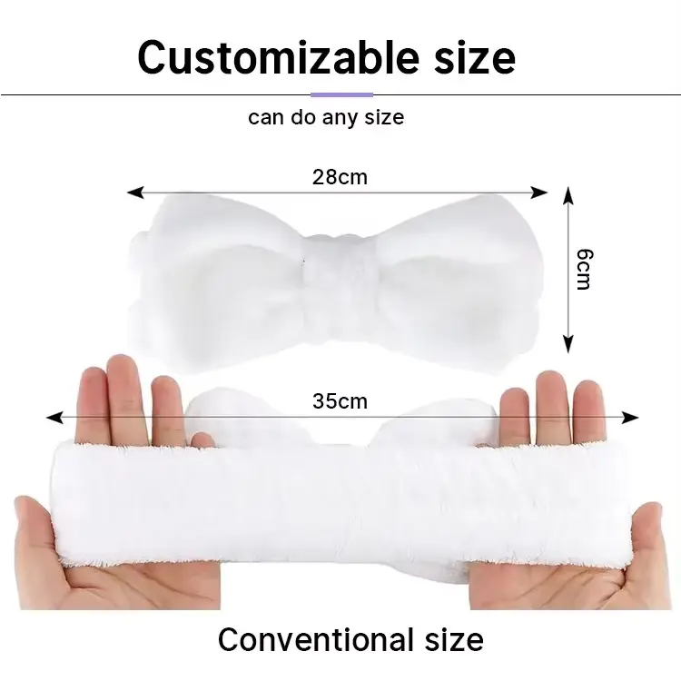 Premium 2 Pieces Spa Facial Headband for Makeup and Washing Face Women Spa Yoga Sports Shower Facial Head Band Elastic Head Wrap for Girls and Women 8