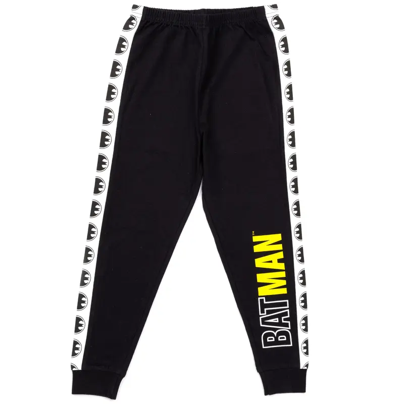 Vanilla Underground x DC Comics Boys Black Stylised Batman Logo & Icons Long Sleeve Long Leg Pyjama Set 5