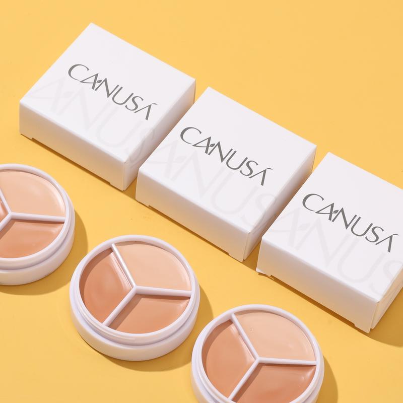 Canusa Concealer Full Coverage Tri-Color Foundation with Waterproof Formula - Flawless 4
