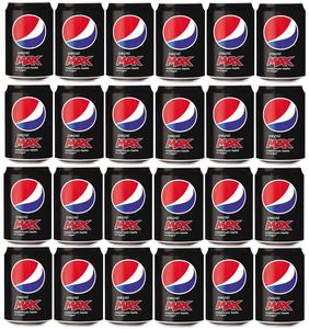 Pepsi Max with Maximum Taste and No Sugar Made in GB Can 330ML - Pack of 24 -  Beverage
