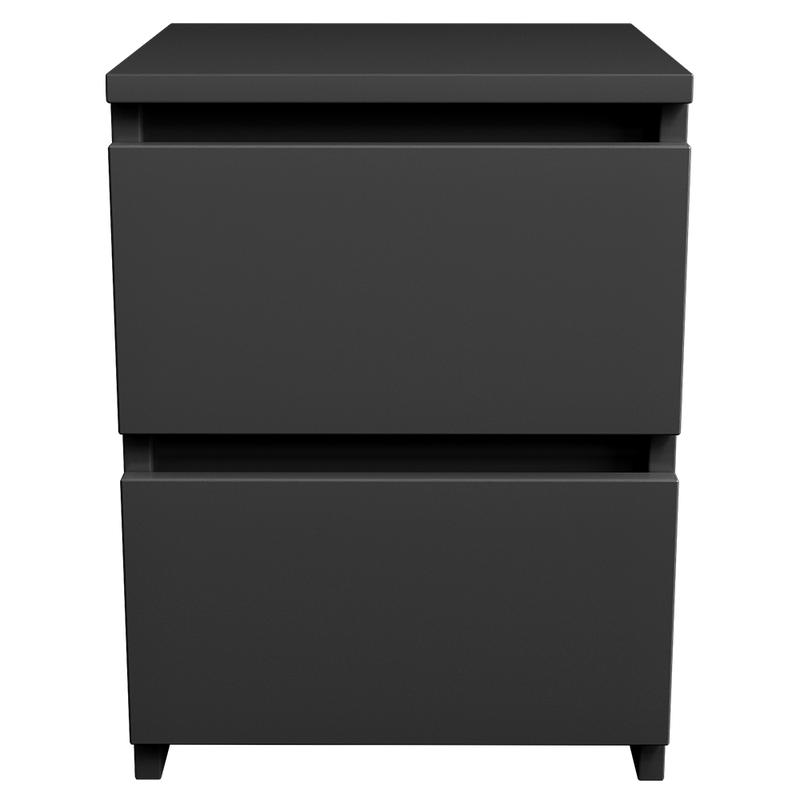 Sundaze Chest of 2 Drawers Bedside Table Bedroom Furniture 30x30x40cm Slide  Drawer 2