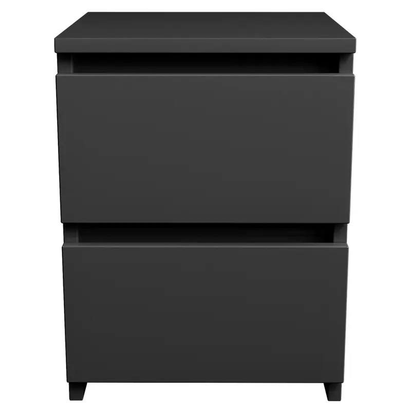 Sundaze Chest of 2 Drawers Bedside Table Bedroom Furniture 30x30x40cm Slide  Drawer 2