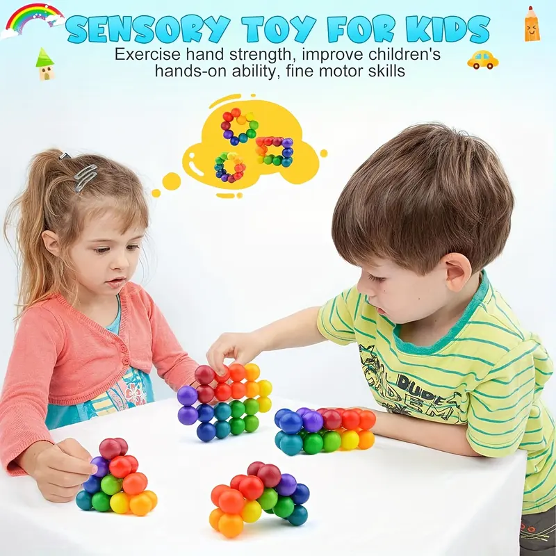 [Non-magnetic] Plastic Products Variety Decompression Ball, Puzzle 3D Three-dimensional DIY Educational Magic Cube Ball, New Strange Decompression Vent Toy 4