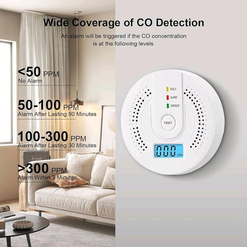 Carbon Monoxide Detector with Sensor Alarm for Home Safety 3