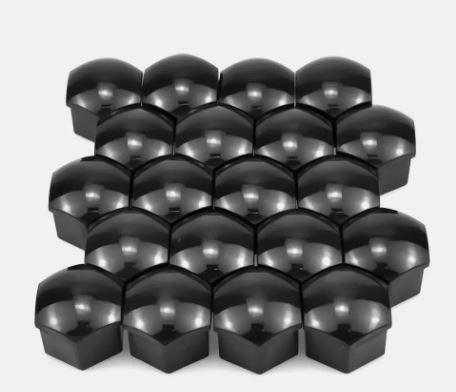 20X Black Wheel Nut Caps Bolt Covers FOR Audi VW Vauxhall Bmw 17mm Universal UK 6