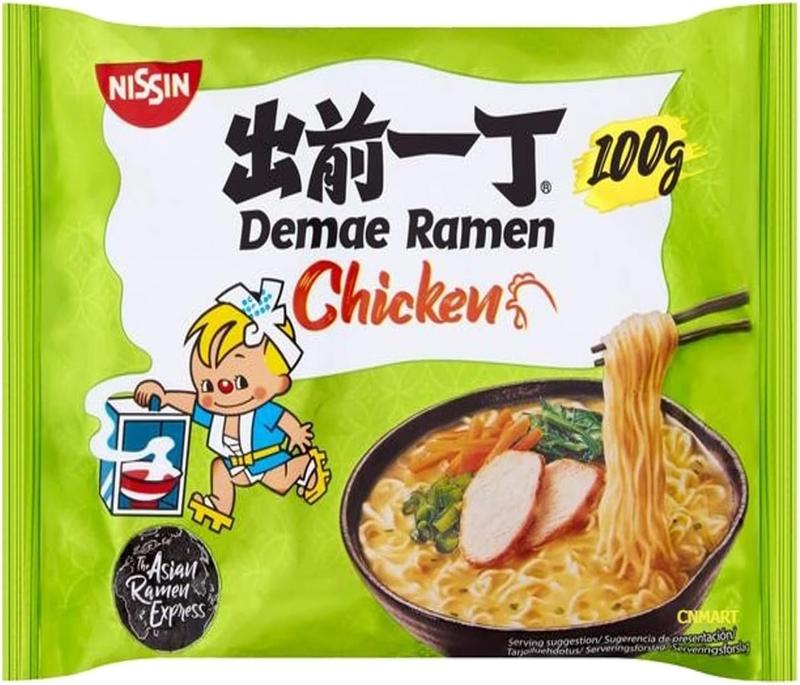 NISSIN Chicken Flavour Demae Ramen Instant Noodles 100g | Free Wisemax Chopsticks Included | Perfect Gift 1