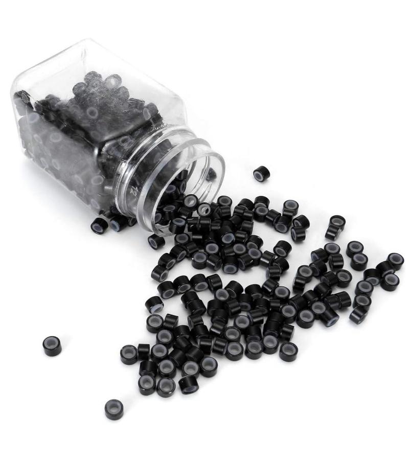 Product Introduction of Micro rings thousand pieces, silicone lined, micro rings micro rings, beads for hair extensions, 4.5 MM 7
