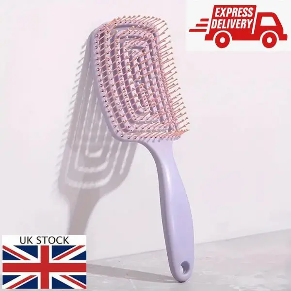 Hollow Out Detangle Hair Brush, Heatless Fluffy Hair Massage Comb, Knot Removal and Styling Comb, Professional Styling Hair Brush for Men Women, Girls Gifts, Christmas Gift