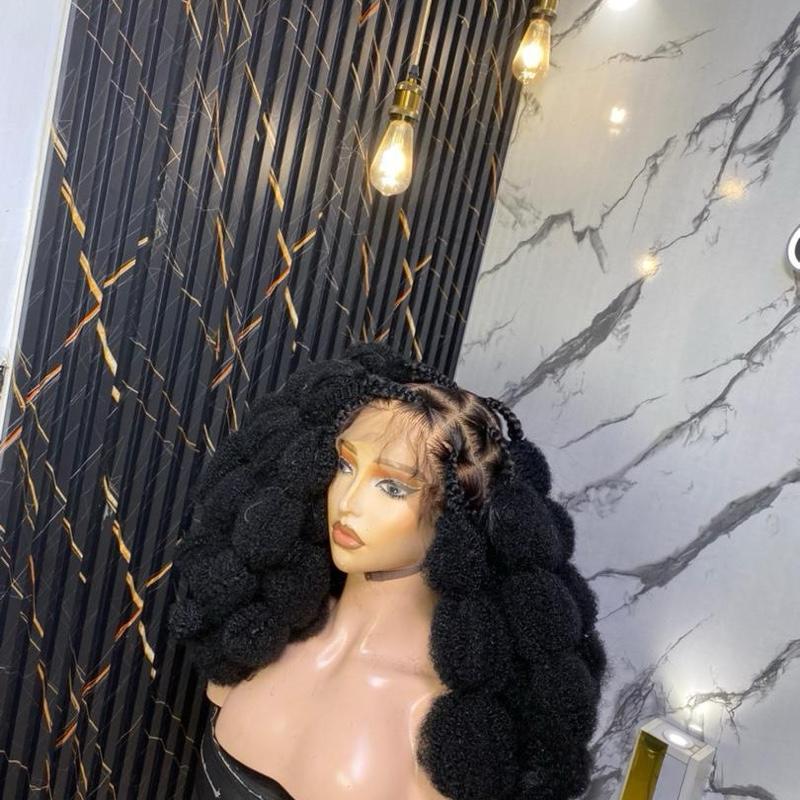 Full Lace Ball Braids Synthetic Lace Front Wig 2