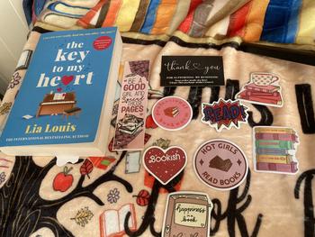 Product Review of Blind Date with a Book - A Romantic Novel by Unknown Author. Includes: randomly selected book, a selection of stickers and a bookmark life from b**9 0
