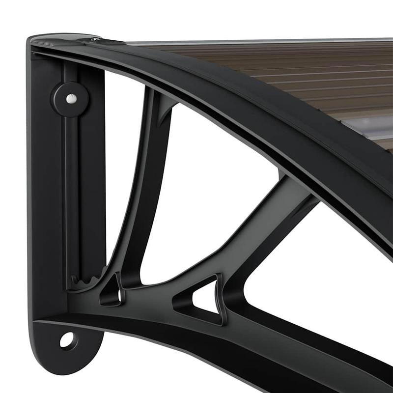 Door Canopy Black 150x75 cm Polycarbonate 5