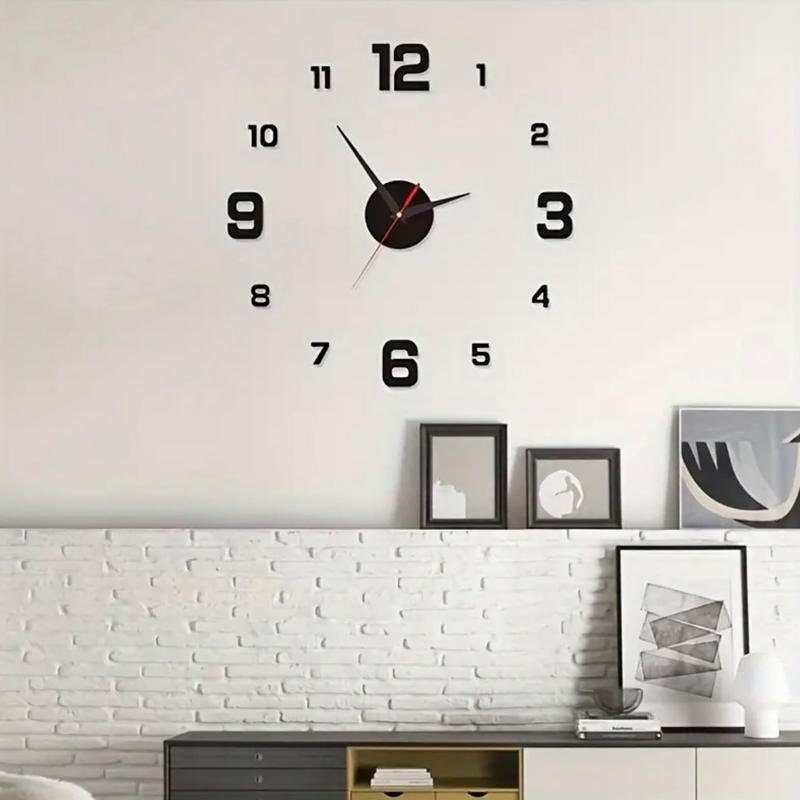 Wall Clock, For Home Decoration, Modern Frameless DIY Wall Clock With 3D Design (battery Not Included) room decor 0