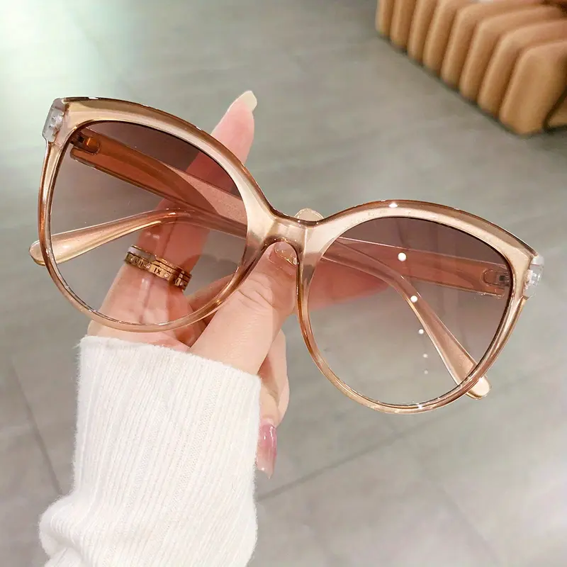 Cat's Eye Women's Fashion Glasses Outdoor Driving Sunshade Large Frame Glasses Y2K Luxury Holiday Dressing Accessories Glasses 8
