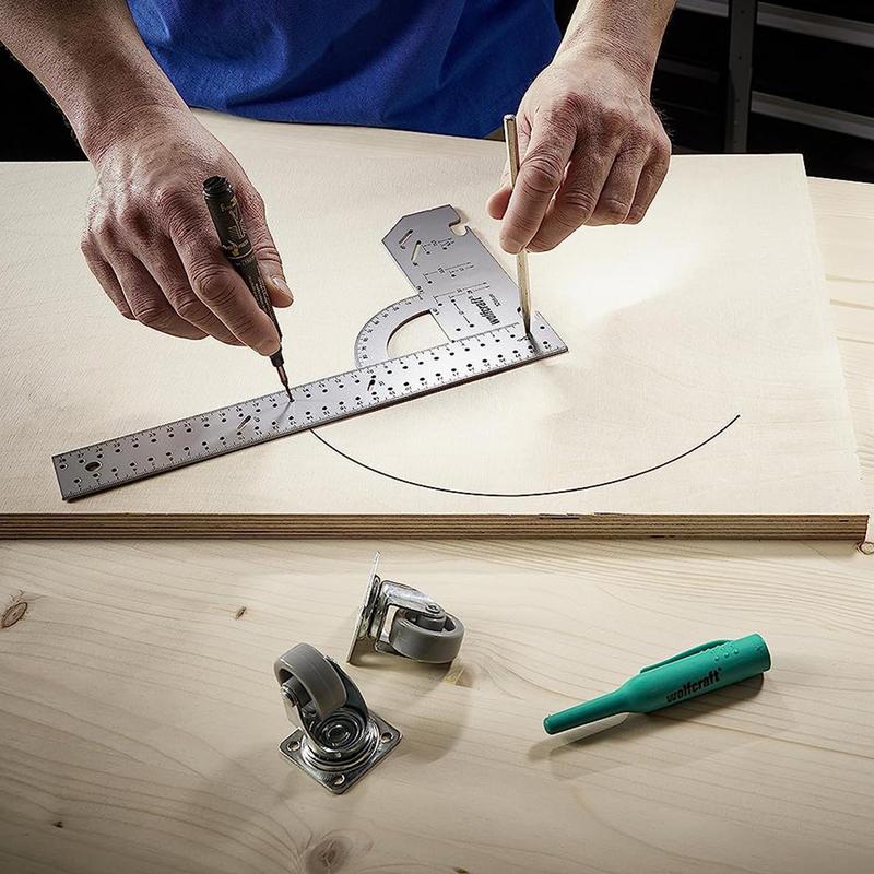 wolfcraft Universal Angle & Try Square for Measuring, Drawing & Cutting, 300mm 5