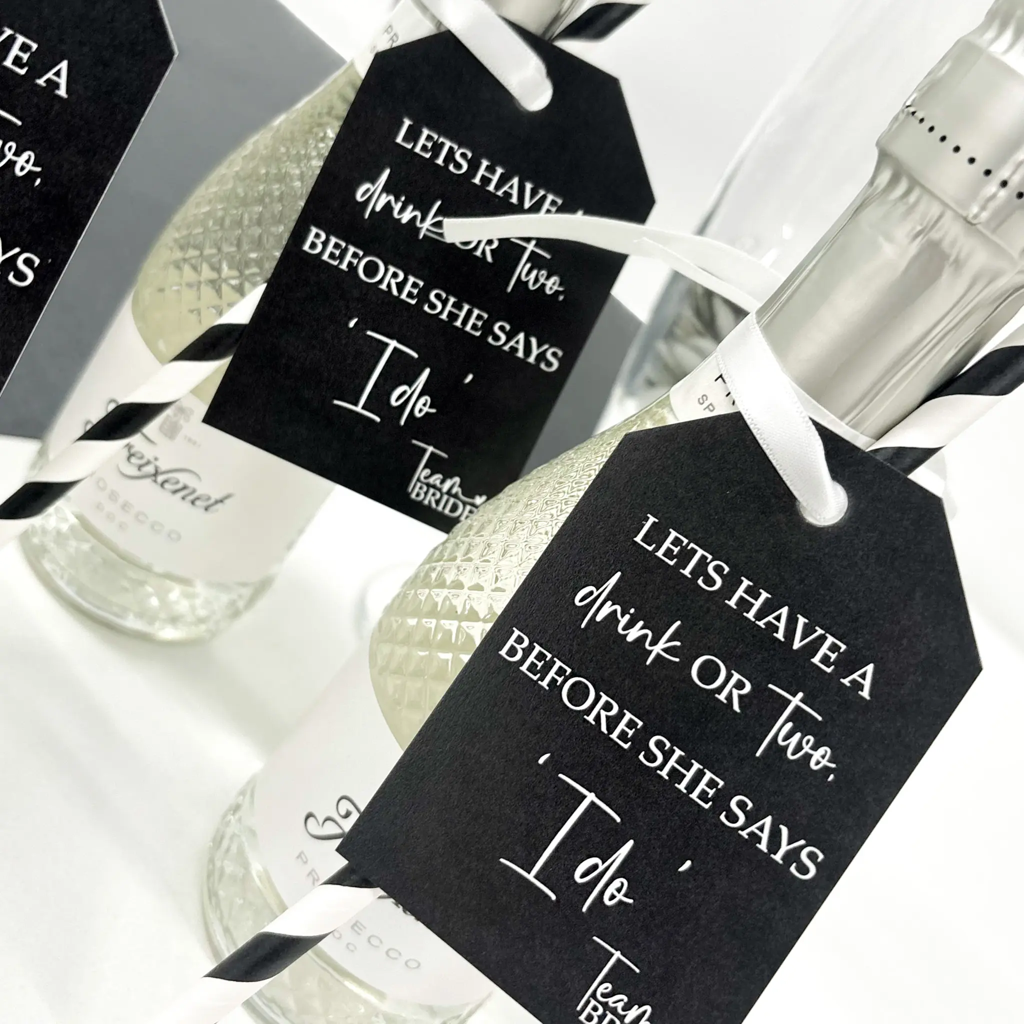 Team Bride Hen Party Bottle Tags With Ribbon - Hen Night, Hen Party Gift Bag Filler, Hen Night Accessories, Team Bride Hen Party Accessories, Hen Party Favours, Hen Party Games, Bride Gifts, Bridal Party Gifts, Bridesmaid Proposal