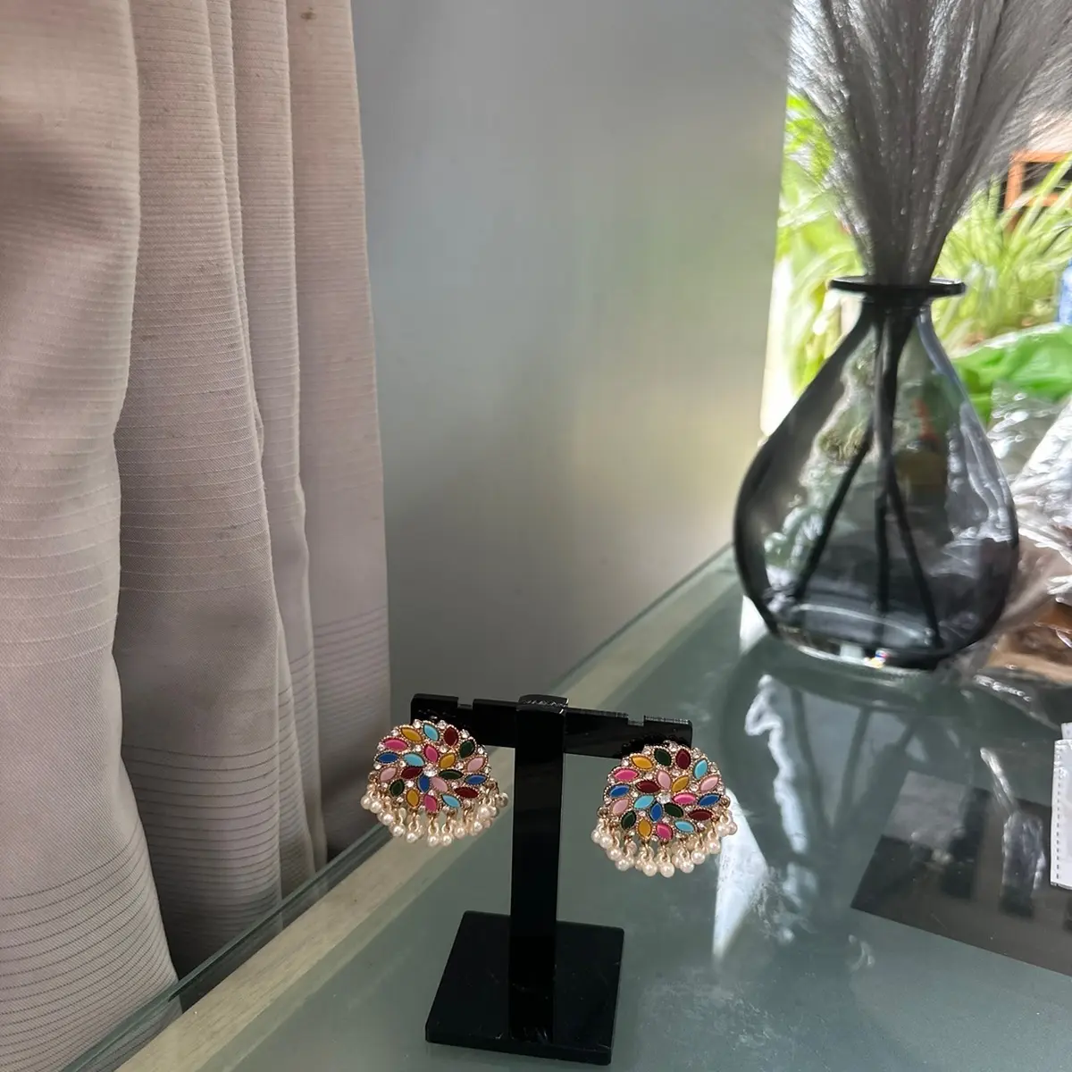 Multi coloured earrings