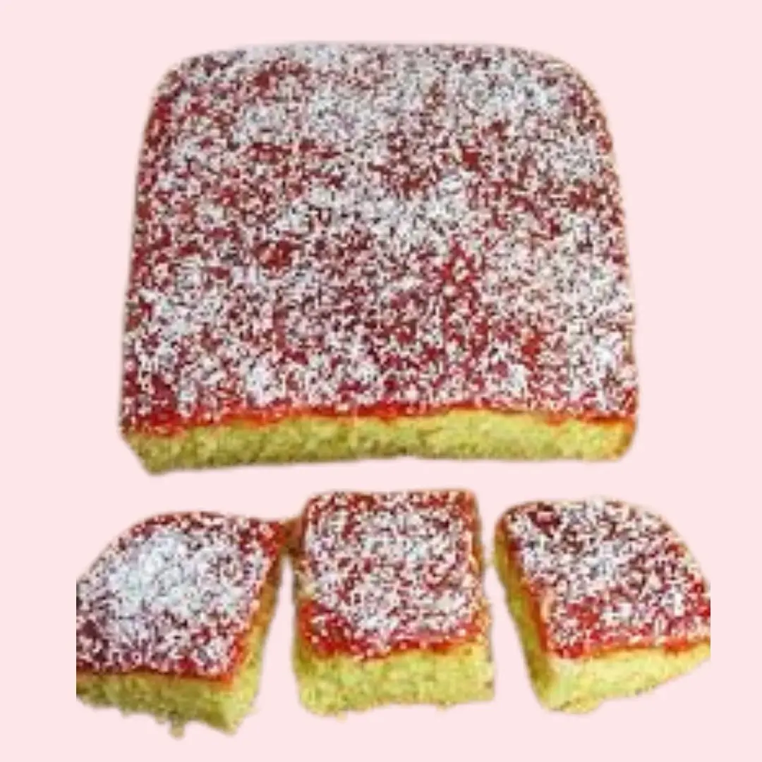 Indulge Personalised Jam coconut Tray Bake for Any Occasion - Bulk Available - Dessert, Cake, giftvapecial  - Food, special Occasion