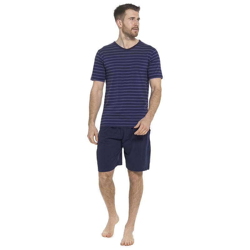 Men's Pyjamas Set Short Sleeve T-shirt Top & Shorts Bottom Pants  Men Nightwear Loungewear Sleepwear Pjs Sets Gift Cotton Fabric Menswear 1