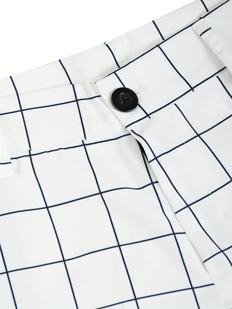 Product Introduction of Elegant Plaid Slacks, Men's Casual Vintage Style Dress Pants For Business Banquet 21