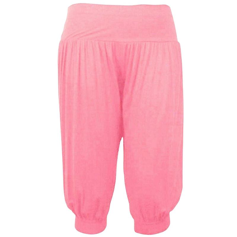 Women 3/4 Hareem Loose Baggy Trousers Pants Ladies Crop Shorts Leggings 3