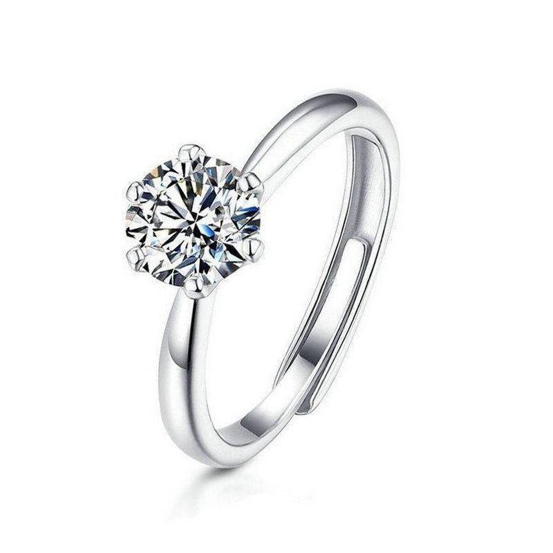 【 Gift 】 can adjust the genuine Mosan diamond couple ring 3