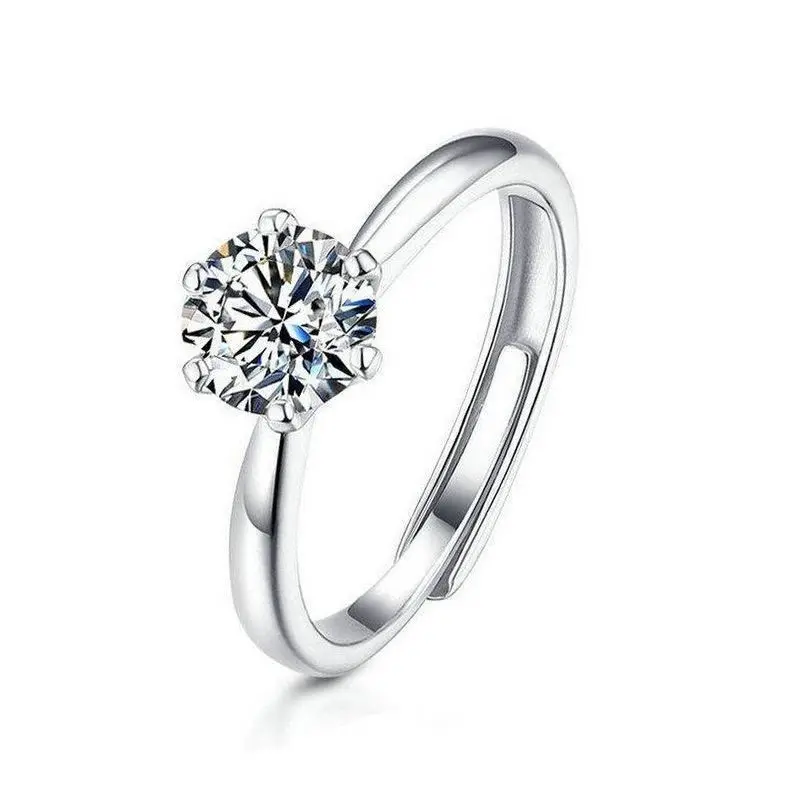 【 Gift 】 can adjust the genuine Mosan diamond couple ring 3