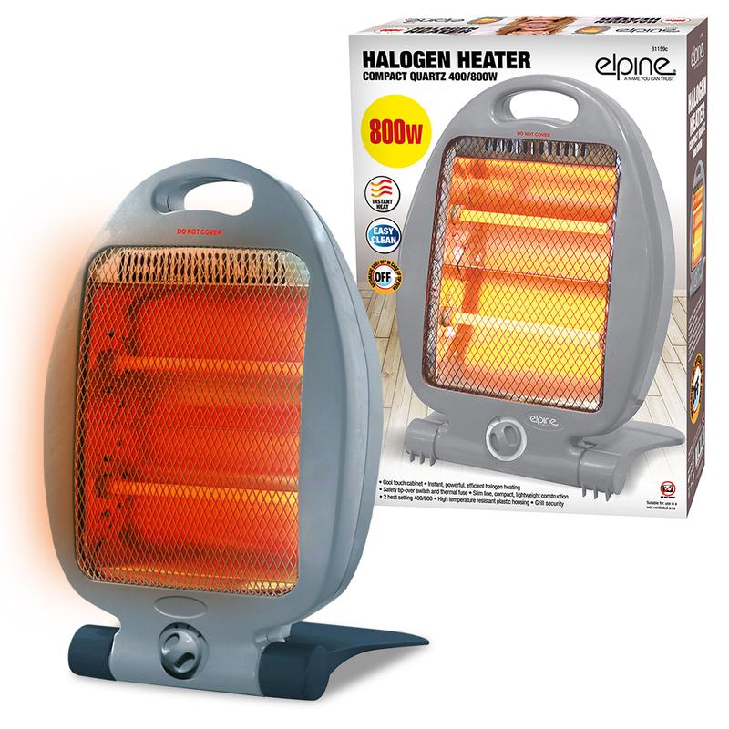 800W Halogen Heater - Instant Heat With Two Settings | Ideal For Winter - Home, Office, Living Room, Caravan, Garages | 2 Bars Quartz - Compact, Silent, Energy Saving Heater, Durable & Long Lasting 6