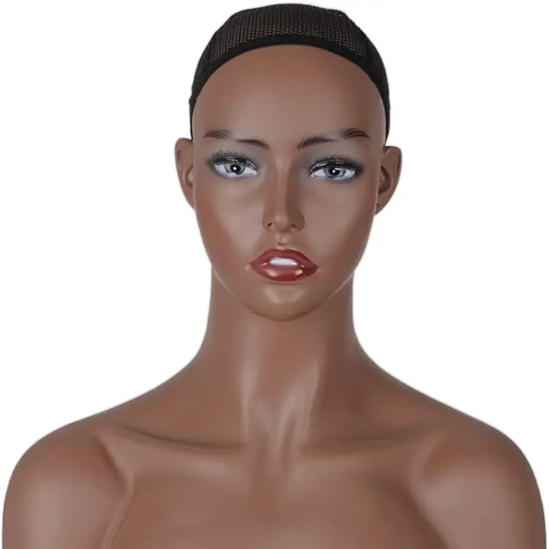 Mannequin Head with Shoulder for Wigs, Hats, Glasses Display - Perfect for Home Use