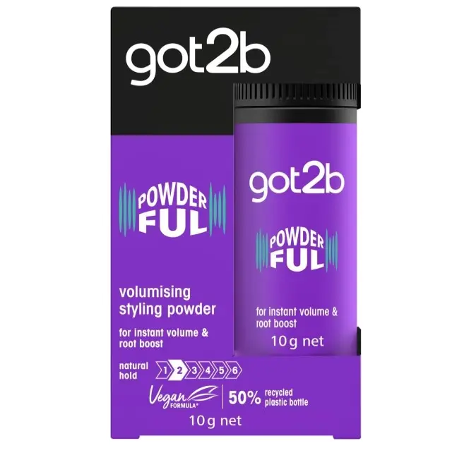 Got2b Powder'ful Volume Unisex Root Hair Styling Powder, For Instant Volume and Root Boost, Vegan, 10g Haircare