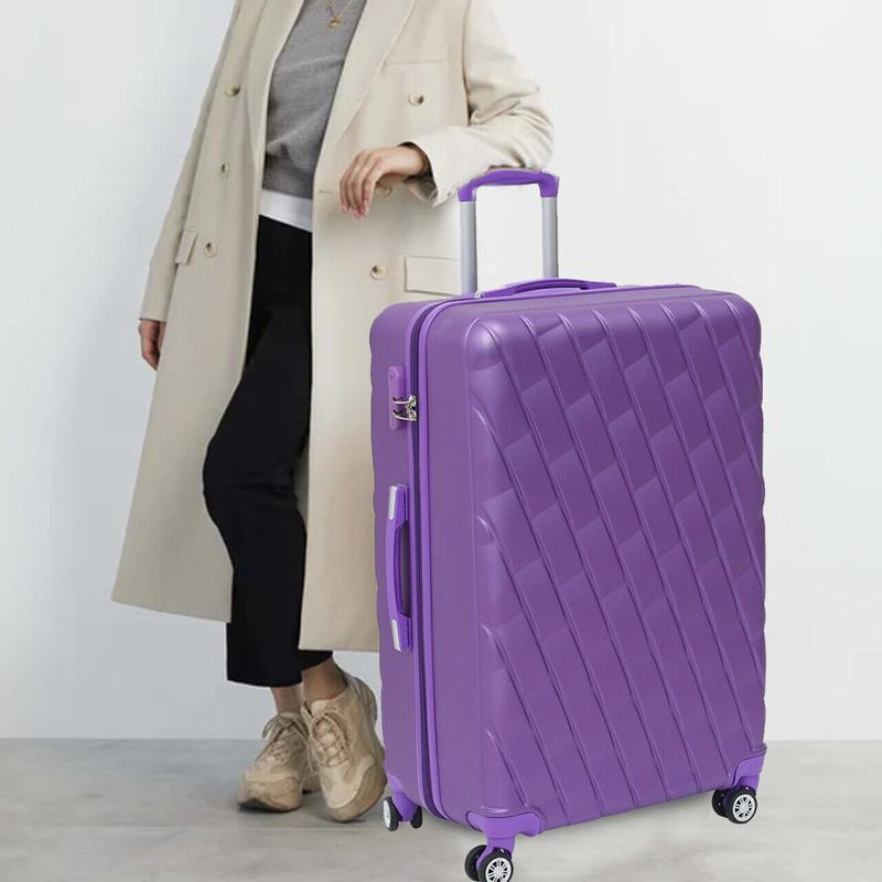 24" Medium Hard Shell Lightweight Suitcase Luggage ABS Trolley 4 Spinner Wheel 7