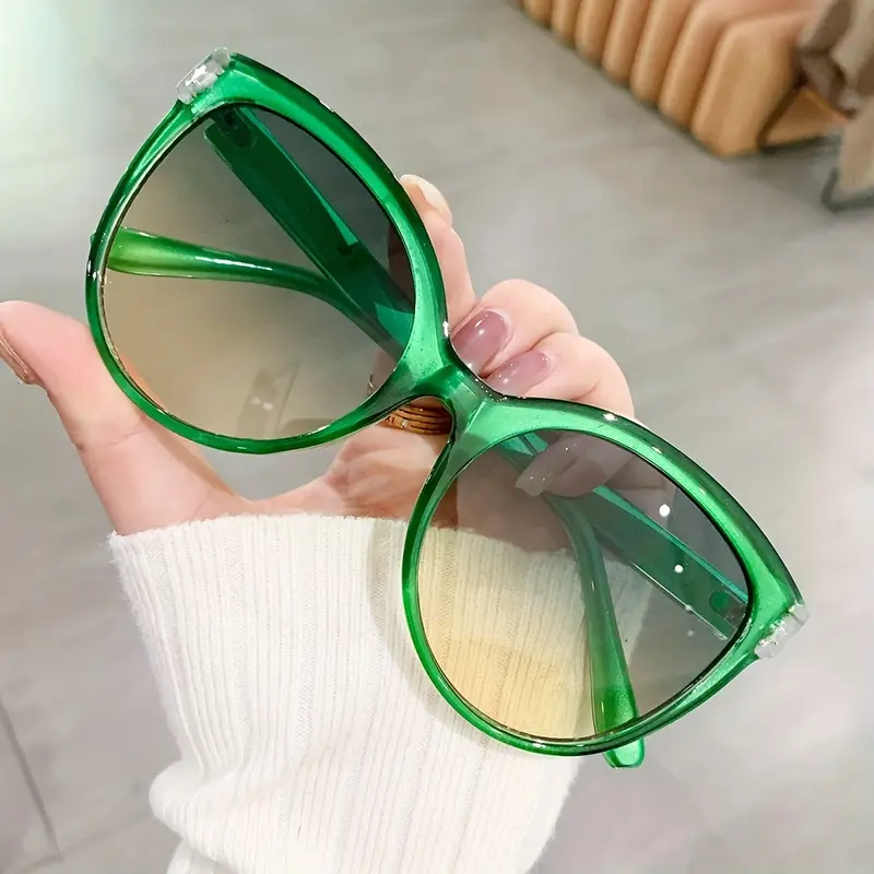 Cat's Eye Women's Fashion Glasses Outdoor Driving Sunshade Large Frame Glasses Y2K Luxury Holiday Dressing Accessories Glasses 1