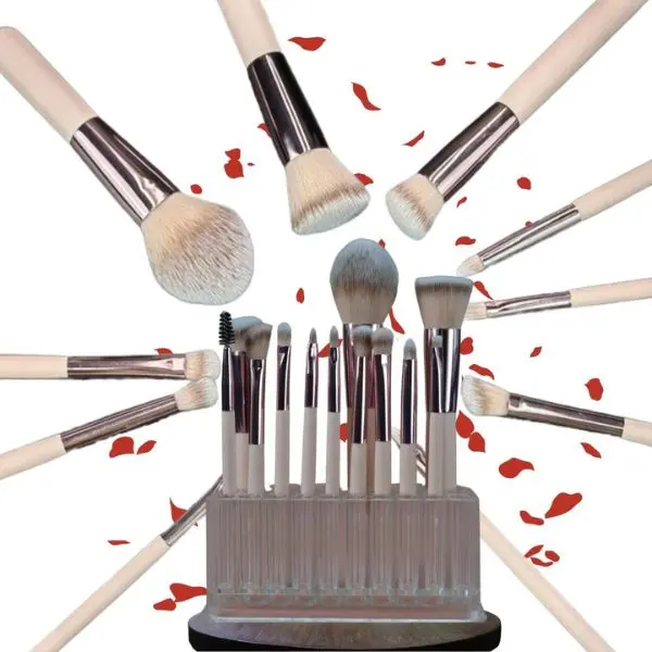 12PCS Professional Makeup Brush Set, Ultra-Soft Bristles for Foundation, Contour & Eyeshadow, High-Quality Beauty Tool, Easter Day Gift, Spring Vibes