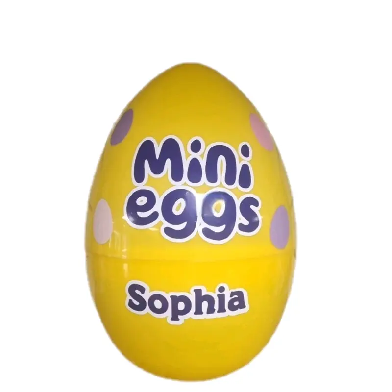 Personalised Easter Egg - Giant Fillable Plastic Egg - 14inch - Eco-Friendly and Reusable - Bunny and Name Design - Gift Decor - Boxes, Organiser 1