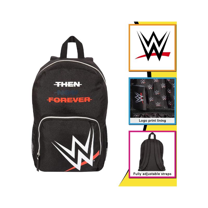 Children's WWE Wrestling Backpack with Front Pocket and Dual Bottle Pocket 2