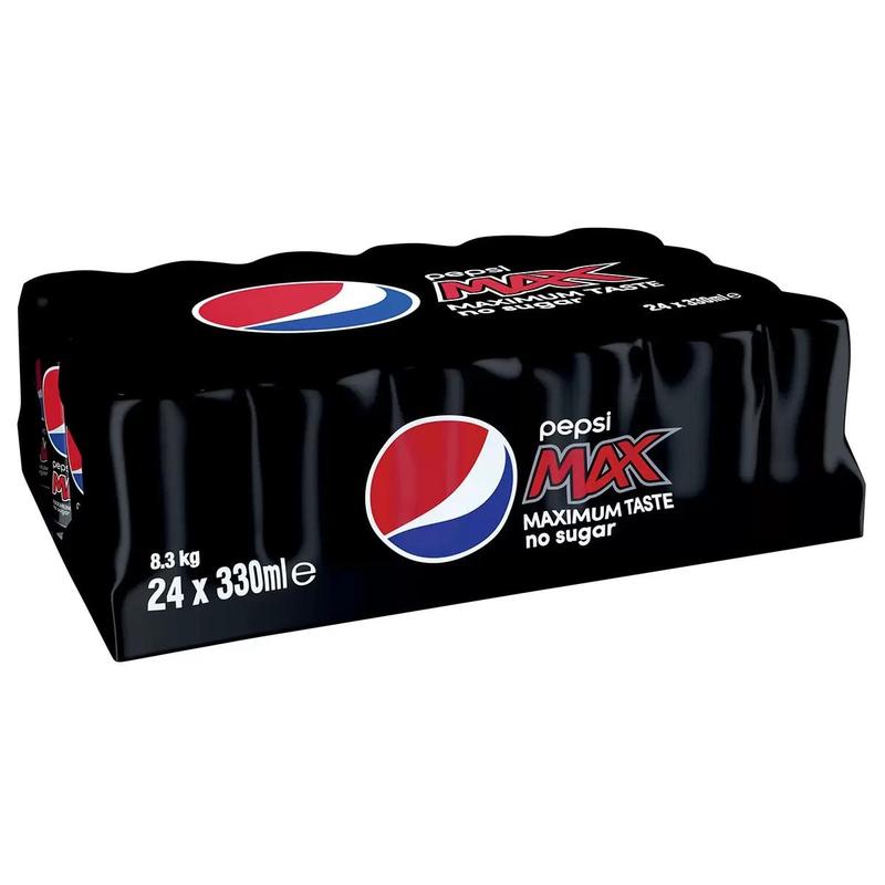 24X Pepsi Max  Made in GB Can 330ML Sparkling Soft drink with No Sugar or Calories and Maximum Taste Beverage 2