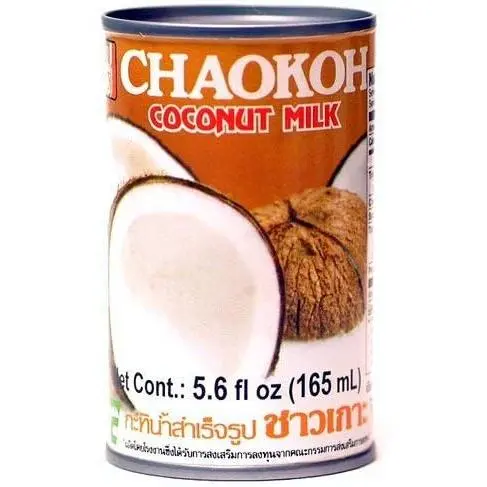 Chaokoh Authentic Thai Coconut Milk, 165ml - Rich, Creamy & Ideal for Cooking, Baking and Beverages