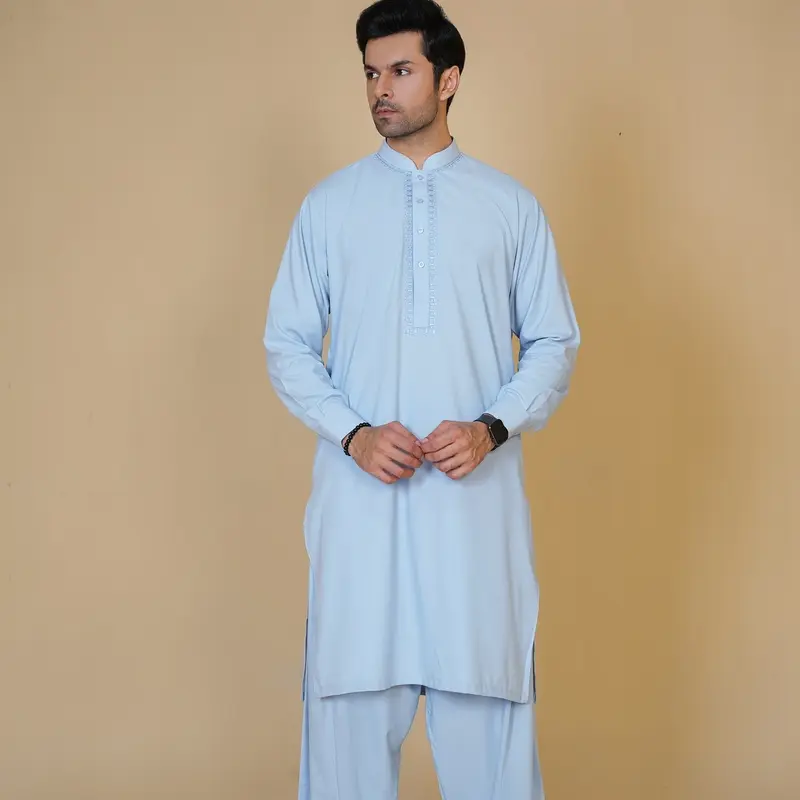 Al-Qaisar Embroidered Shalwar Kameez Wash & Wear Fabric premium Quality 1
