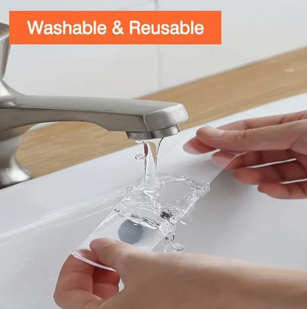 Durable Waterproof & Mould-Proof Sealant Tape: Easy Nano Adhesive for Sinks, Baths - Versatile & Long-Lasting Size 3cm x 5metres 2