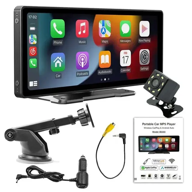 Universal 10.26" Screen Car Radio Multimedia WIFI Video Player Wireless Carplay Screen for Apple Or Android black touchscreen 7