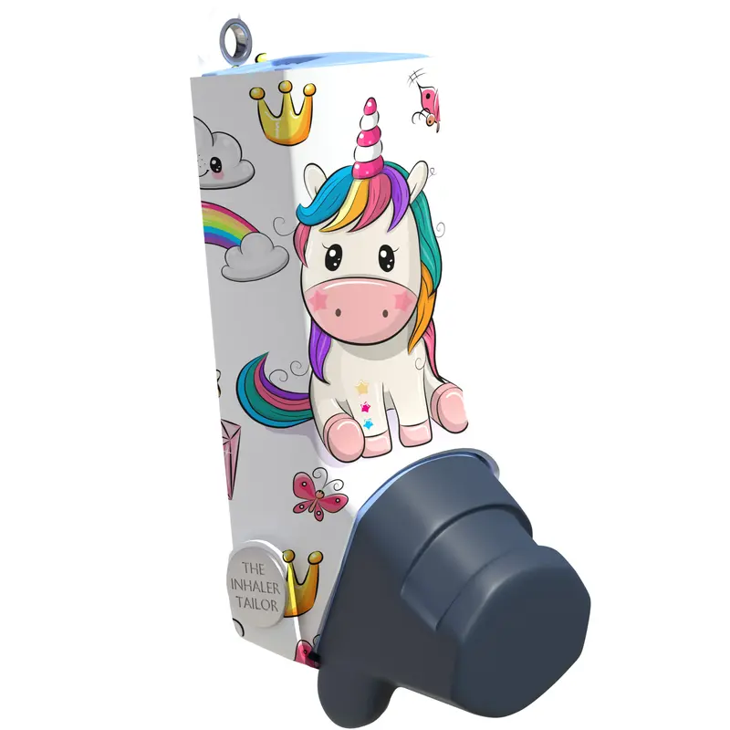 The Inhaler Tailor Una The Unicorn Inhaler Cover for Kids and Adults – Vegan Leather Case – Handmade in England - Suitable for Ventolin, Salbutamol, Turbohaler, Easi-Breathe and Easyhaler Inhalers 3