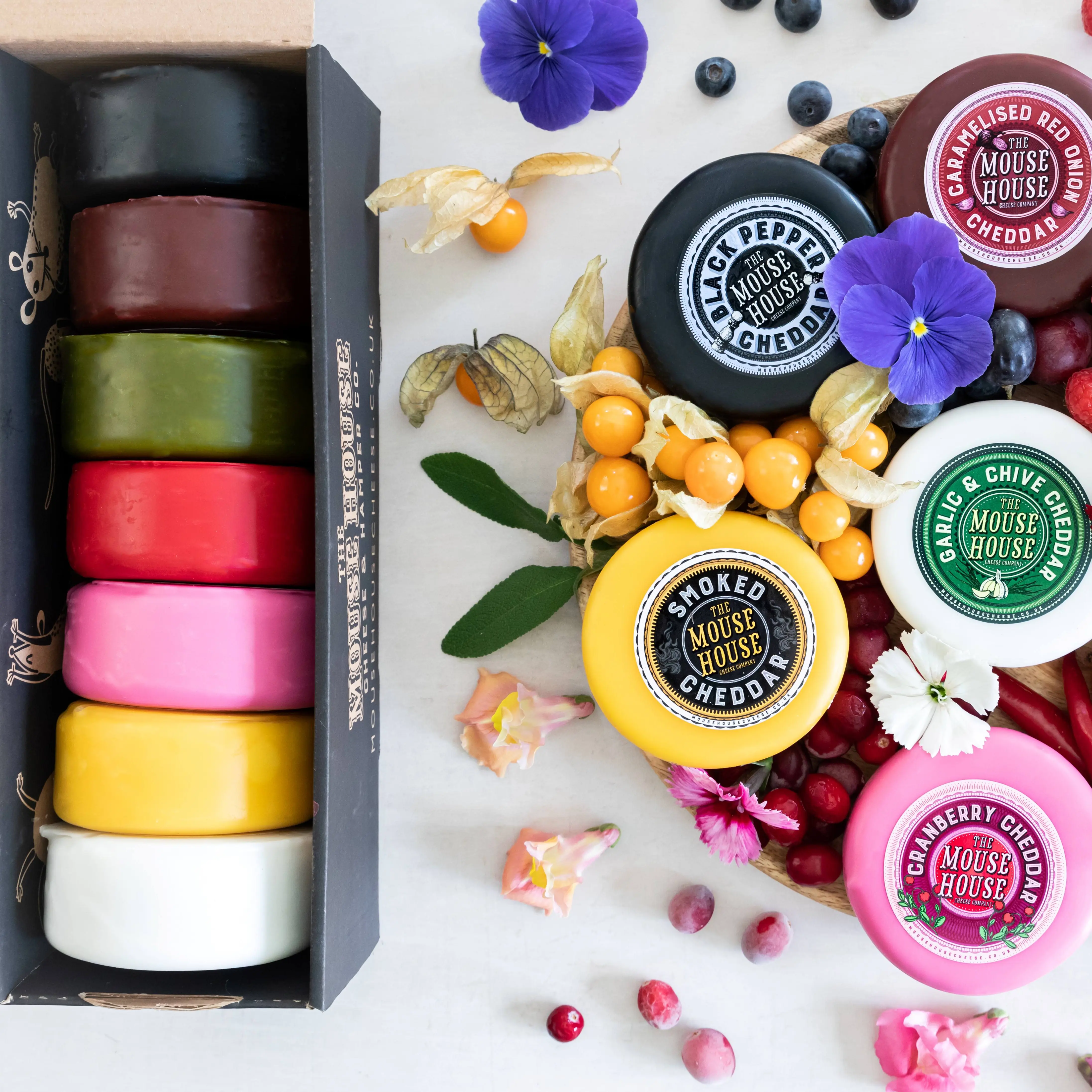 7x Cheese Rainbow Gift Box by The Mouse House Cheese Co