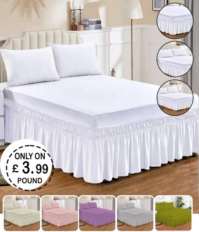 Extra Deep Fitted Valance Sheet Bed Sheets Single Double King Super King Size 9