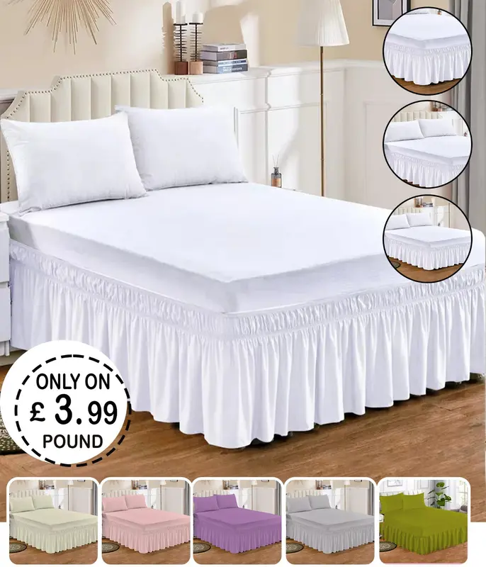 Extra Deep Fitted Valance Sheet Bed Sheets Single Double King Super King Size 8